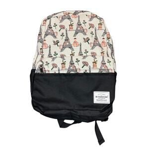 Miyahouse pink & black Eiffel Tower Backpack Paris school girls kids